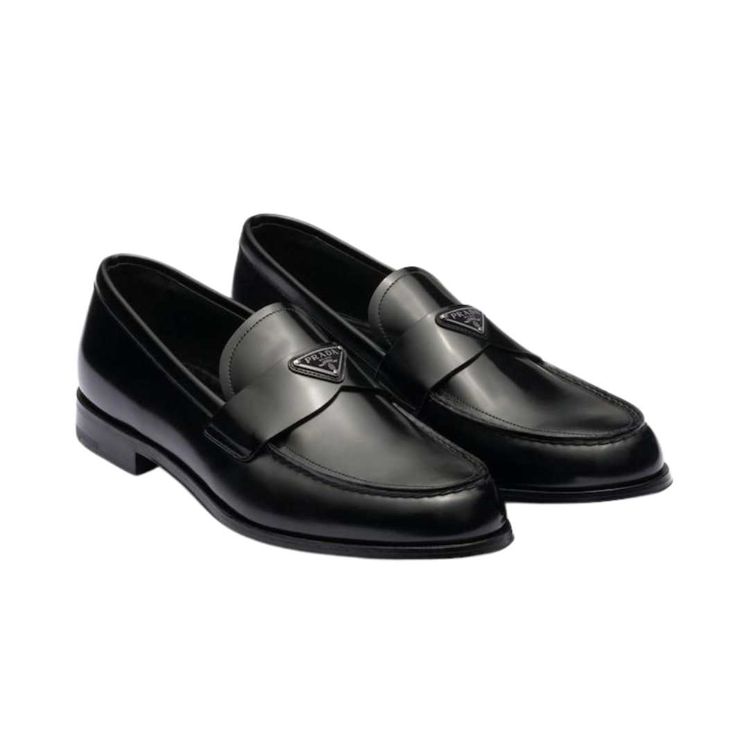 Triangle logo loafers