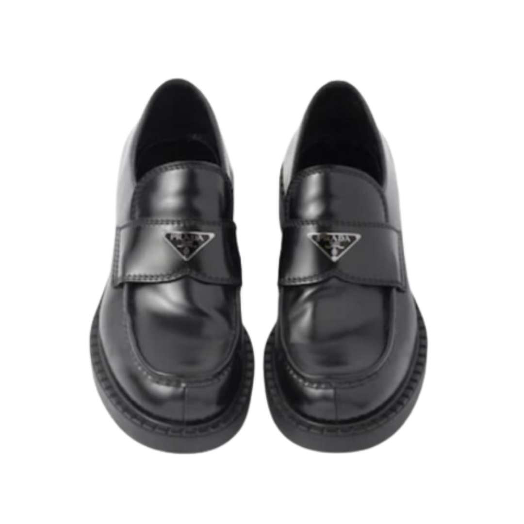 Triangle logo loafers