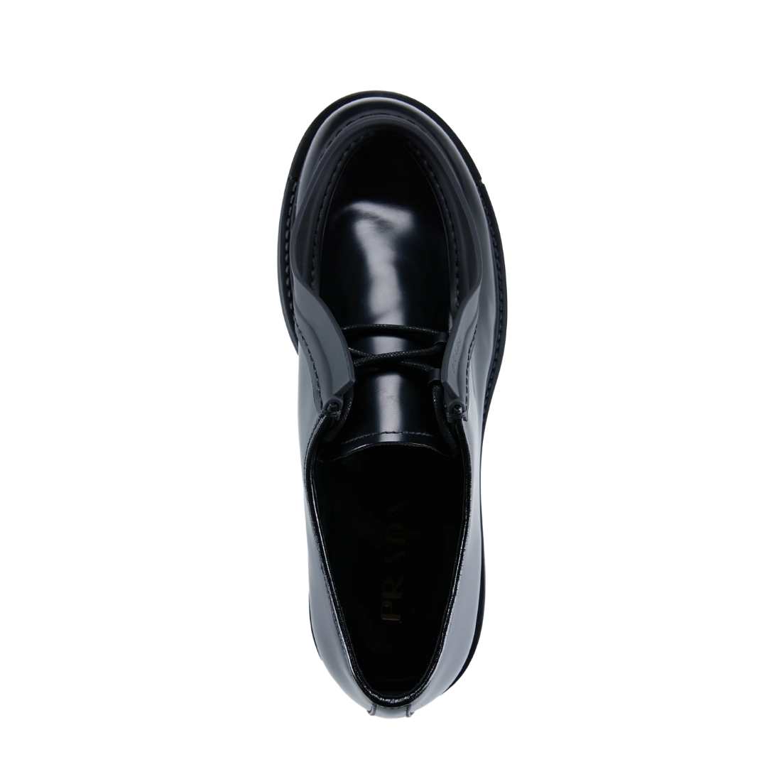 Diapason opaque brushed leather lace-up shoes