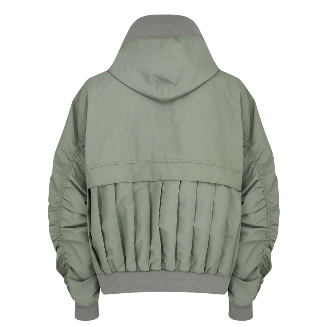 Pleated jeogori bomber jacket