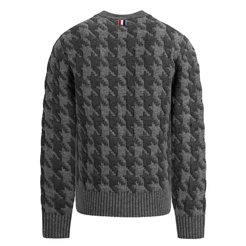 Houndstooth Quilted Merino Wool Knit 