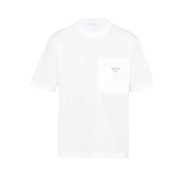 nylon pocket cotton short sleeve t-shirt