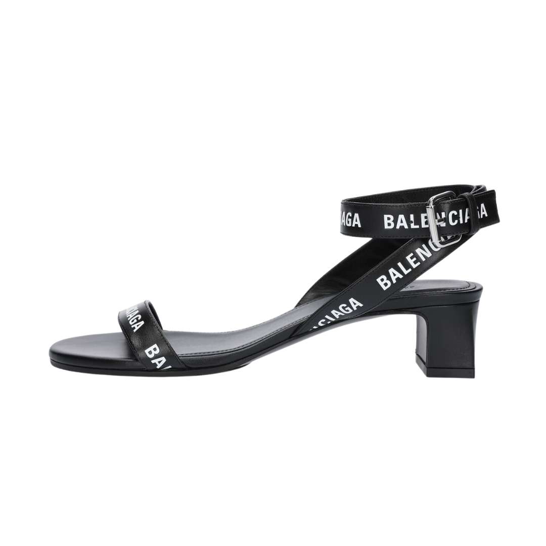 Allover Logo Ankle Strap Sandals