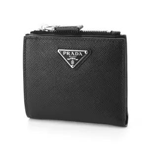 Saffiano leather half wallet