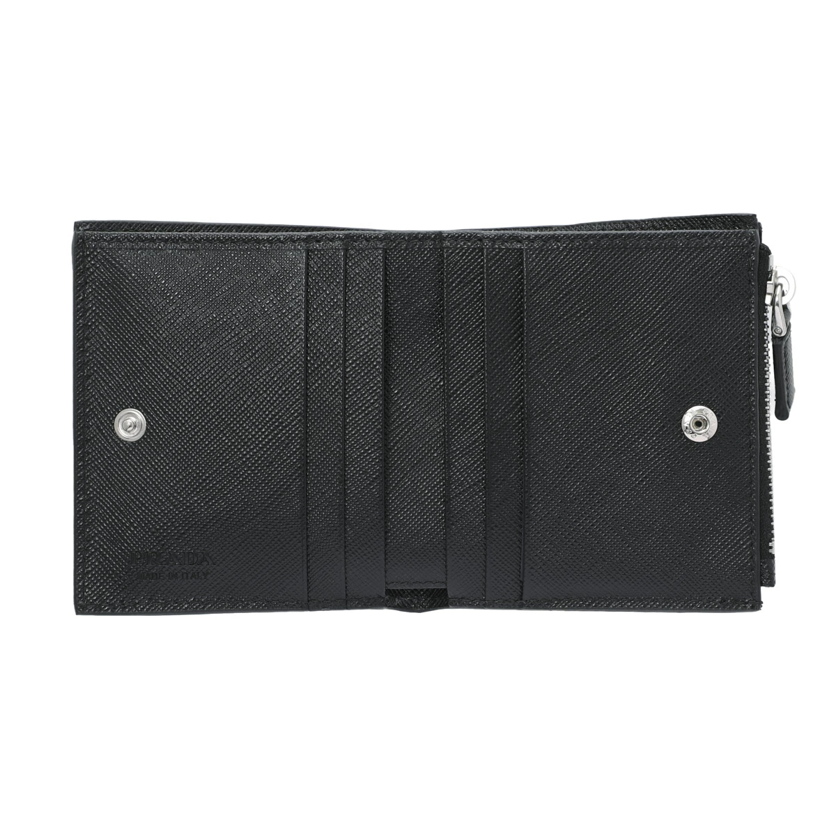 Saffiano leather half wallet