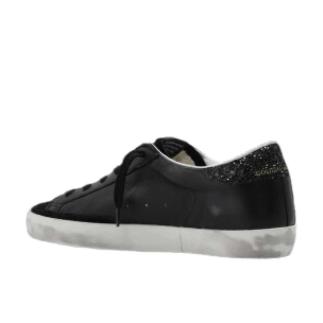 Superstar Sneakers Black Glitter Star