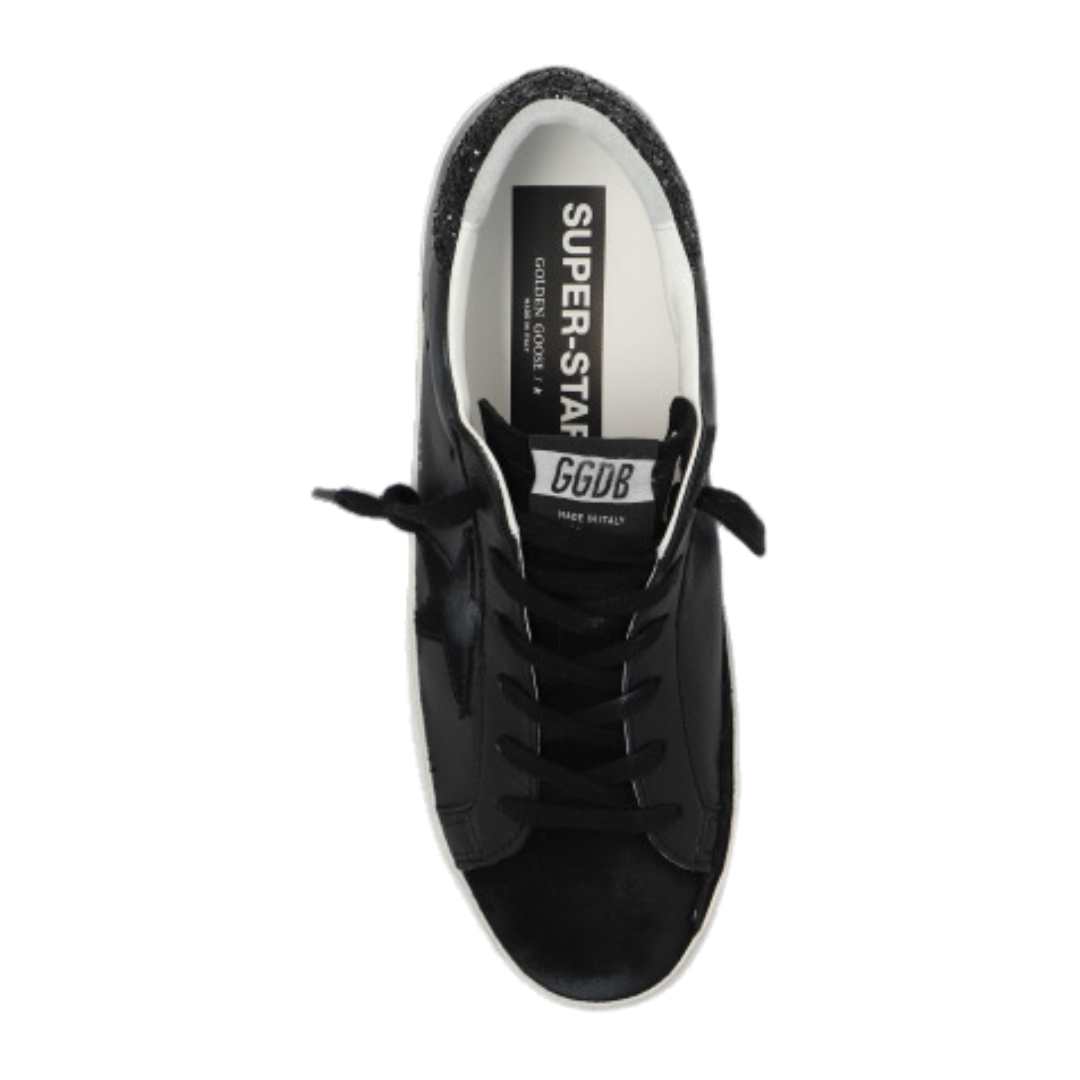 Superstar Sneakers Black Glitter Star