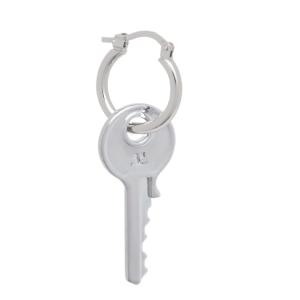 Logo key single earring