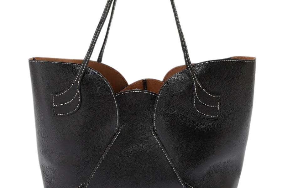 SEPAL stitch-embellished leather tote bag