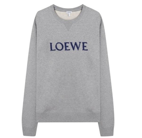 Cotton logo embroidered sweatshirt