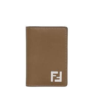  Beige FF Square Card Wallet