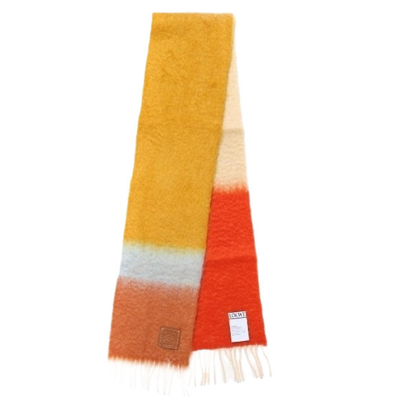 Stripe scarf in mohair and wool