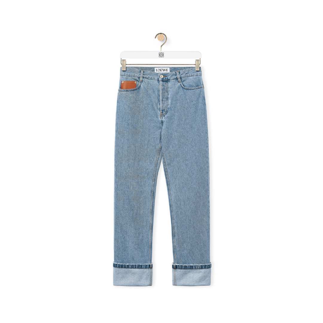 Denim Fisherman turn-up jeans