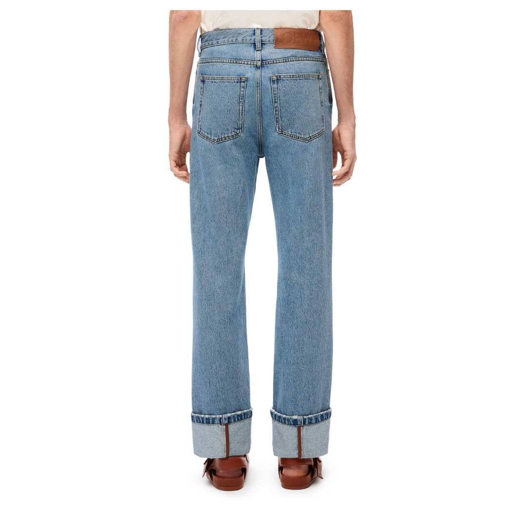 Denim Fisherman turn-up jeans