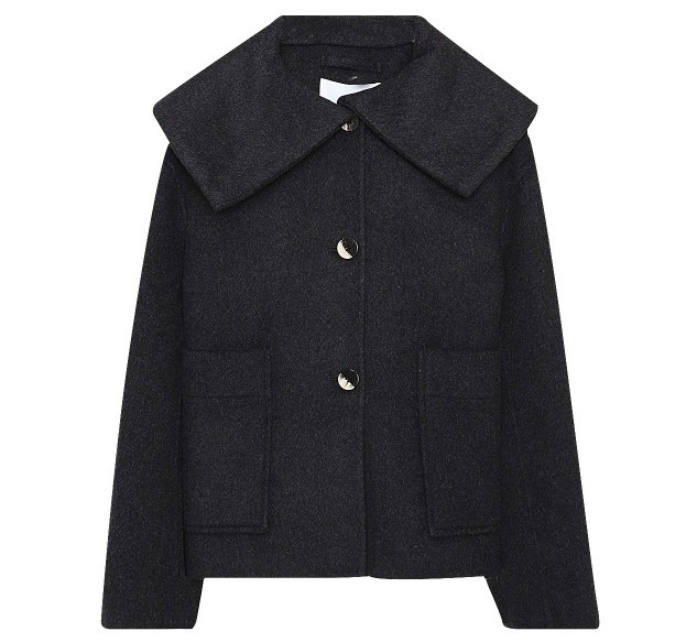 Big collar wool jacket