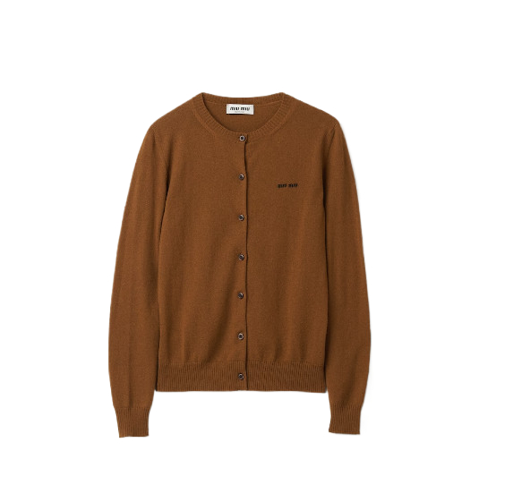 Logo cashmere cardigan