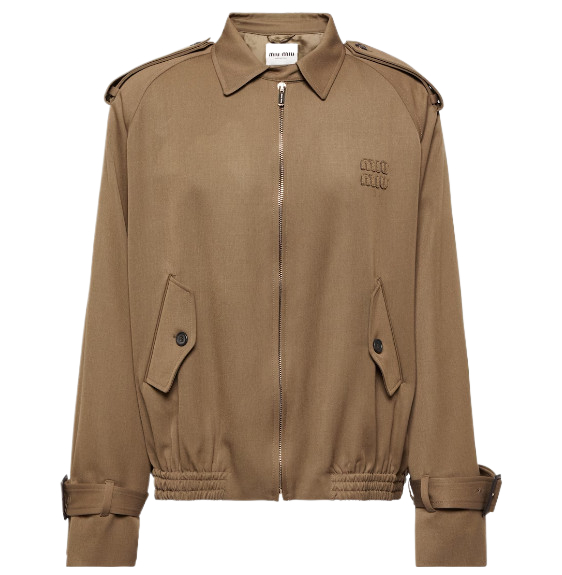 Gabardine blouson jacket