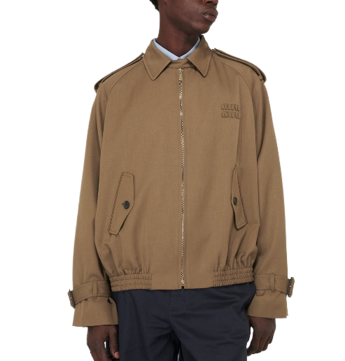 Gabardine blouson jacket