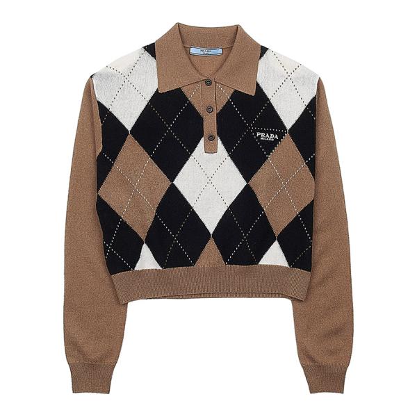 Women's Argyle Cashmere Knit