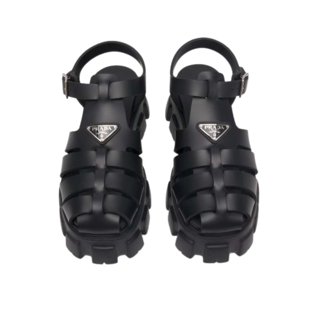 Men's rubber sandals - black