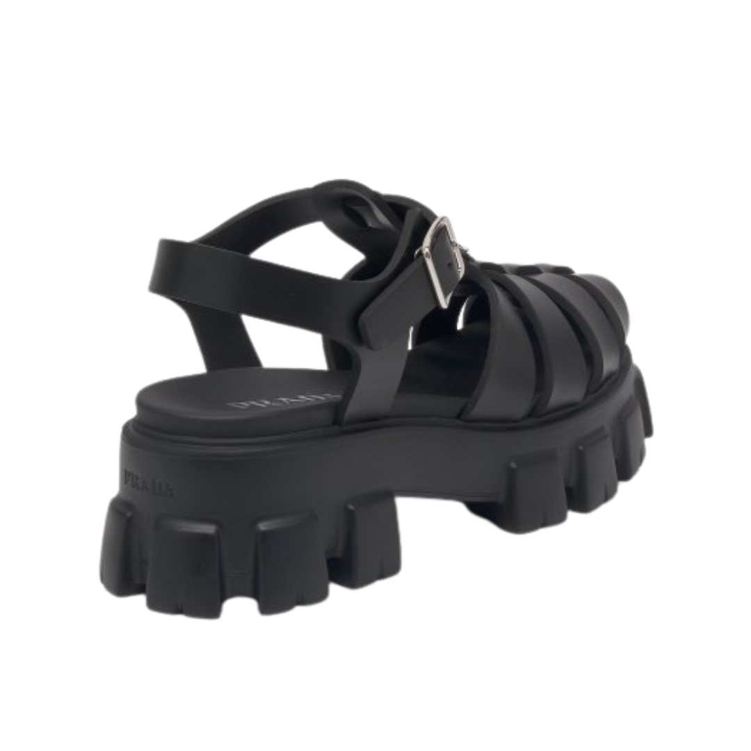 Men's rubber sandals - black