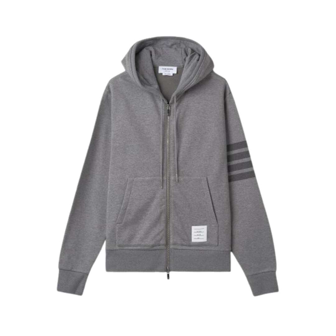 Men's 4 Bar Zip Up Hood - Gray