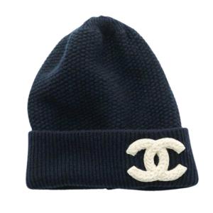 Chanel Beanie Cashmere & Navy Blue