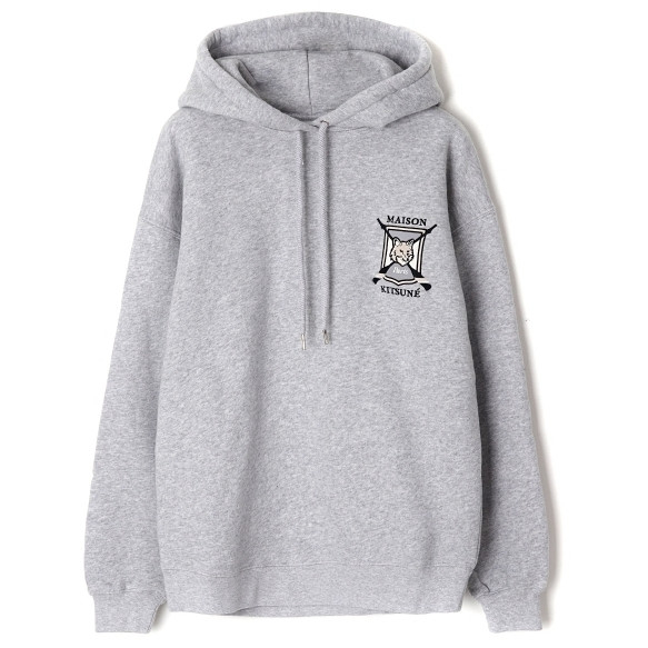 College Fox Embroidered Comfort Hoodie