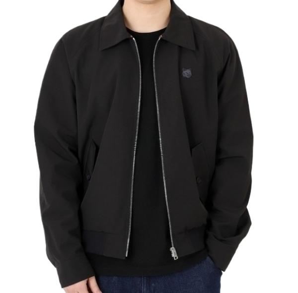 Bold Fox Patch Technical Cotton Gabardine Harrington Jacket