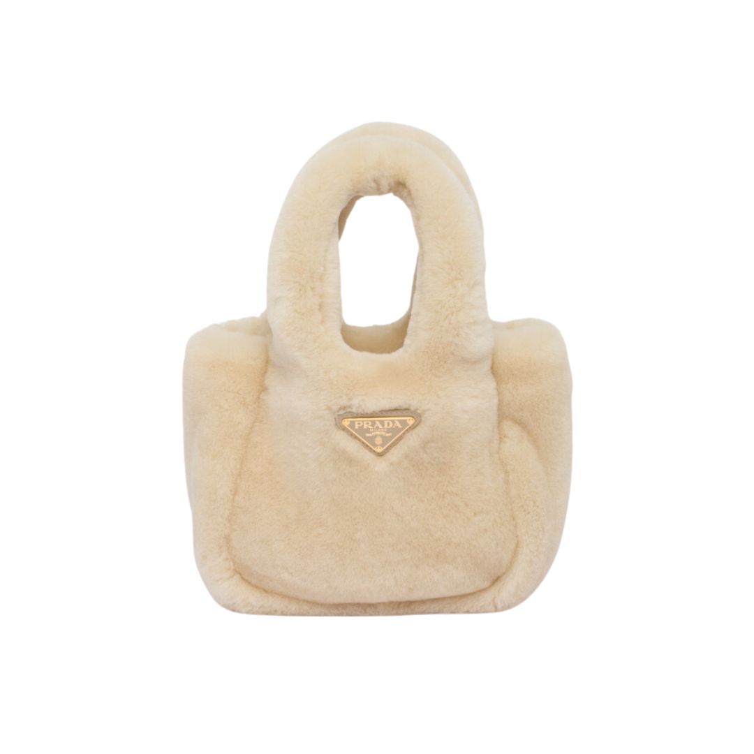 shearling mini handbag