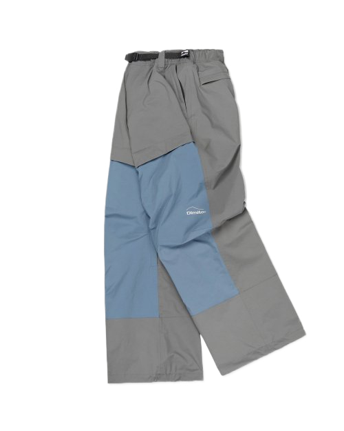 BLOCK WIDE PANTS STEEL GREY