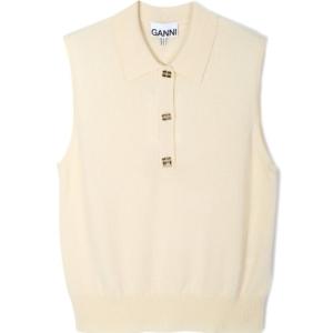 Sleeveless polo sweater