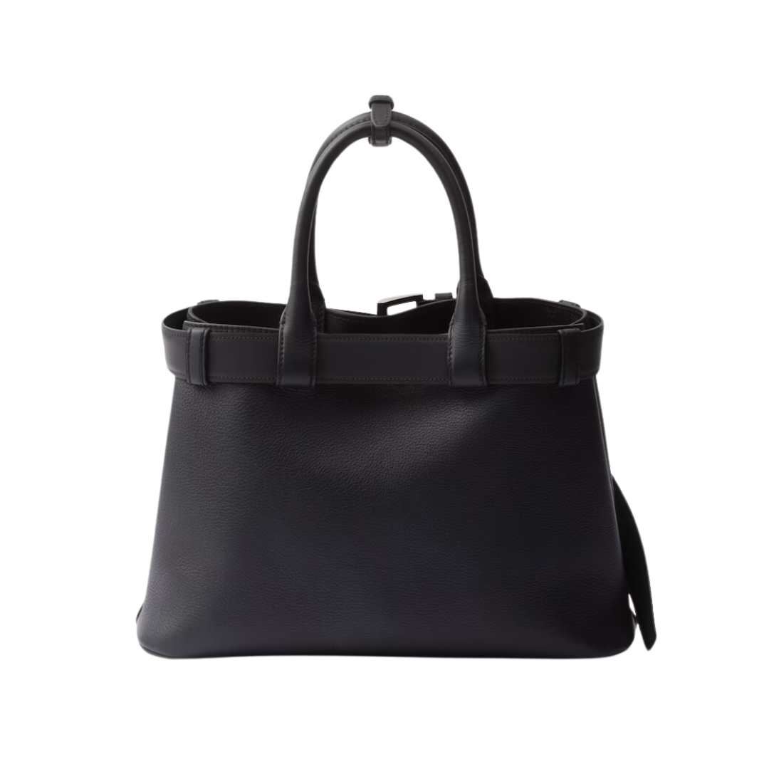 Prada buckle medium leather handbag