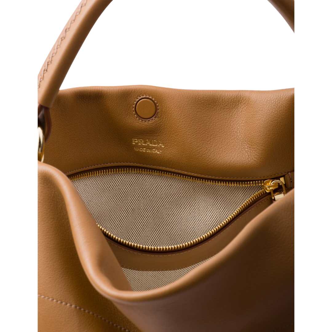 Large leather shoulder bag