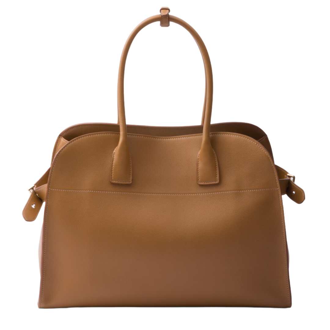 Large leather tote bag