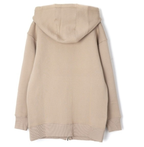 No-stalk cotton hooded zip-up