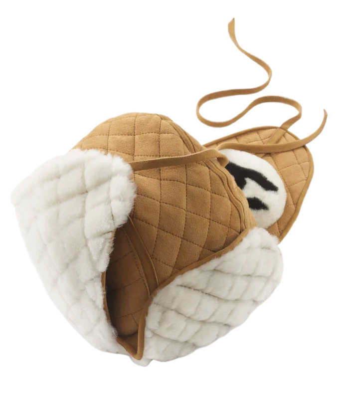 Chanel Hat Shearling Lambskin Beige