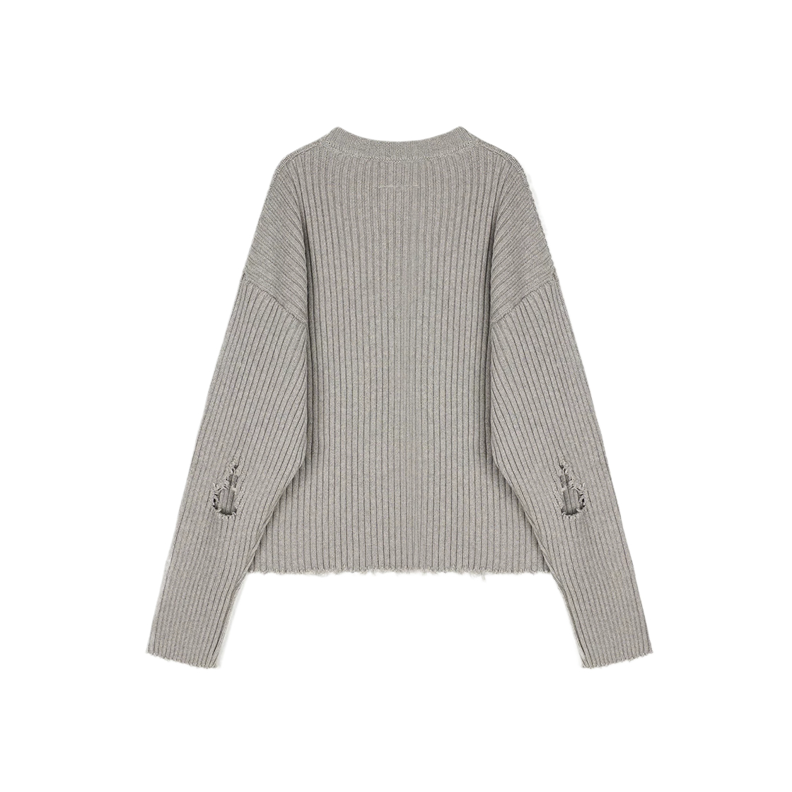 MM6 Distressed Knit Top Gray