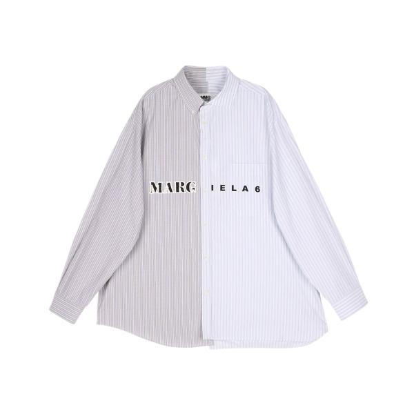 MM6 Pin Stripe Logo Shirt Multicolor