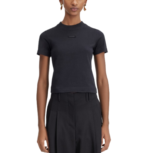 Jacquemus Le T-Shirt Gros Grain Black