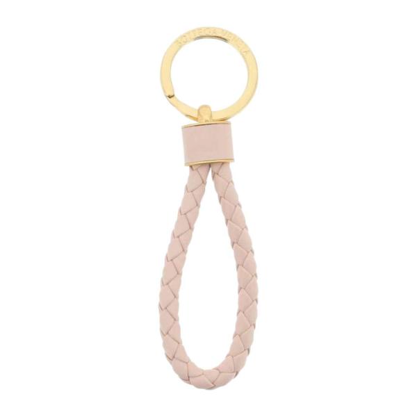 Intrecciato leather key ring