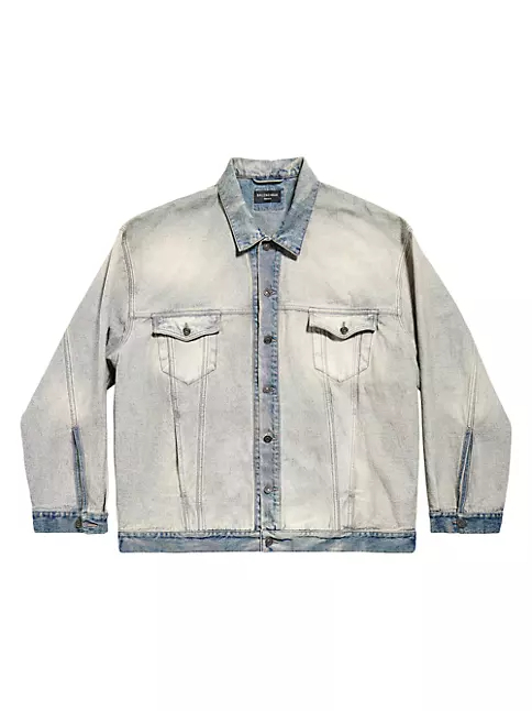 Inside Out Effect Oversized Denim Jacket