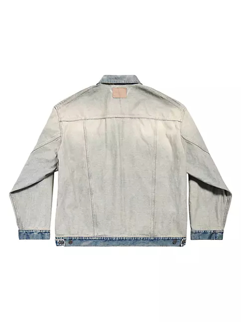 Inside Out Effect Oversized Denim Jacket