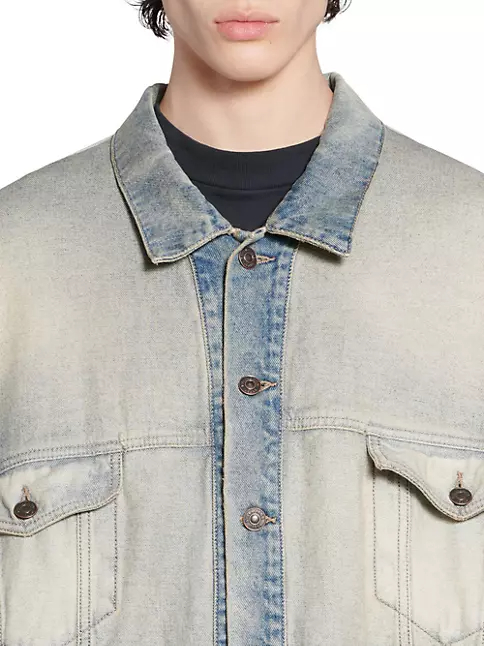 Inside Out Effect Oversized Denim Jacket