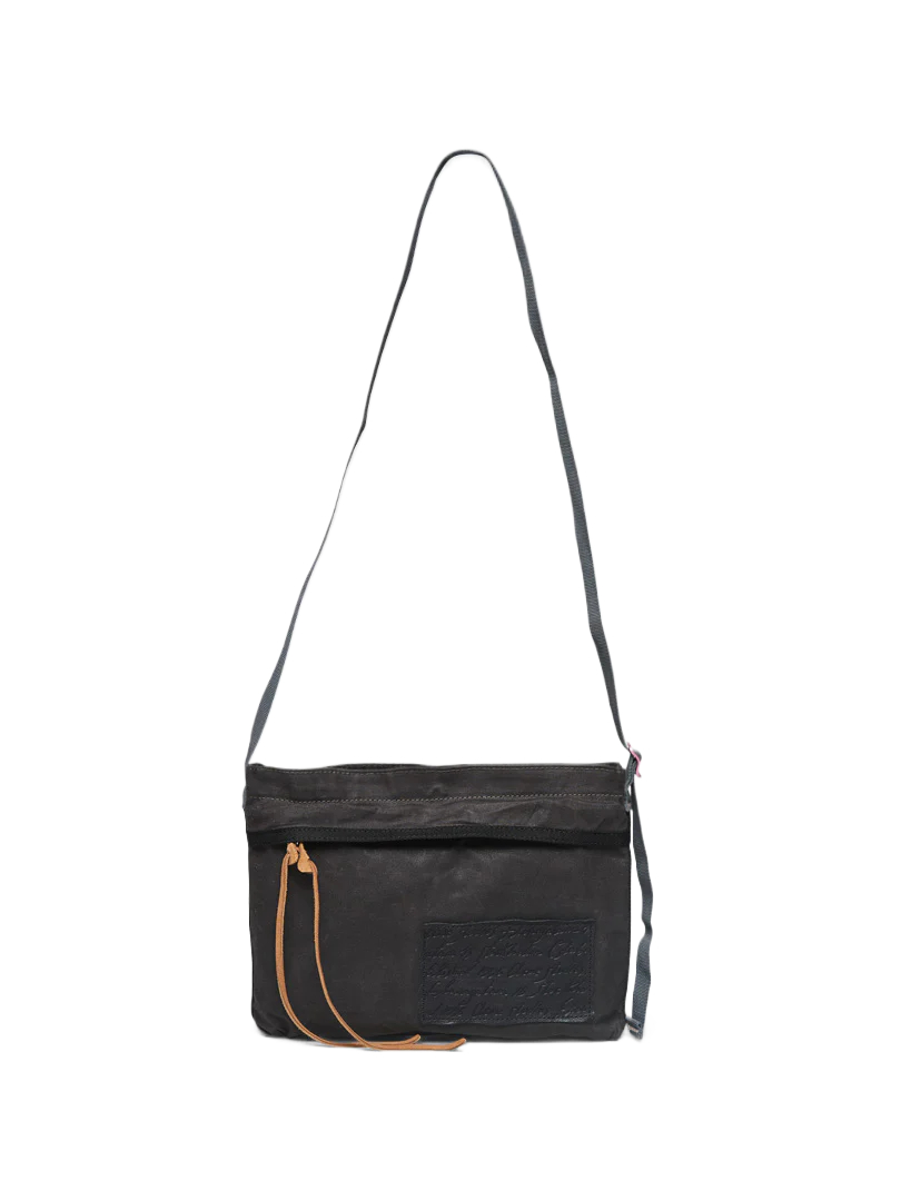 Crossbody Wax Cotton Bag in Grey