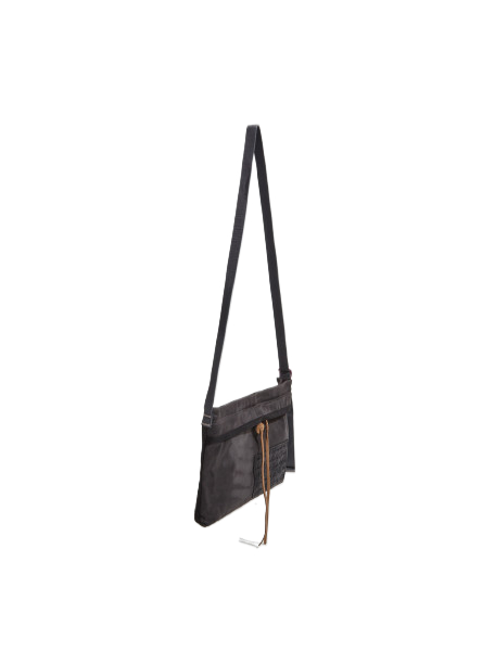 Crossbody Wax Cotton Bag in Grey