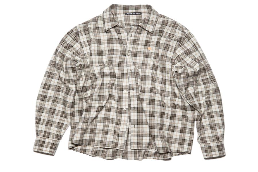 FLANNEL CHECK BUTTON-UP SHIRT Unisex