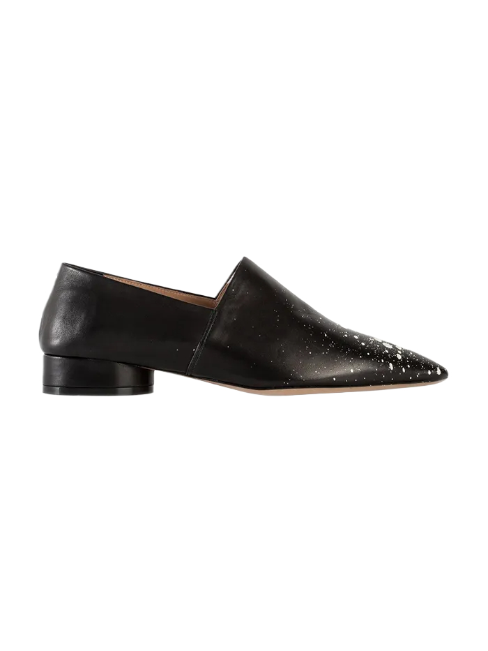 PAINTED LEATHER LOAFER BLACK