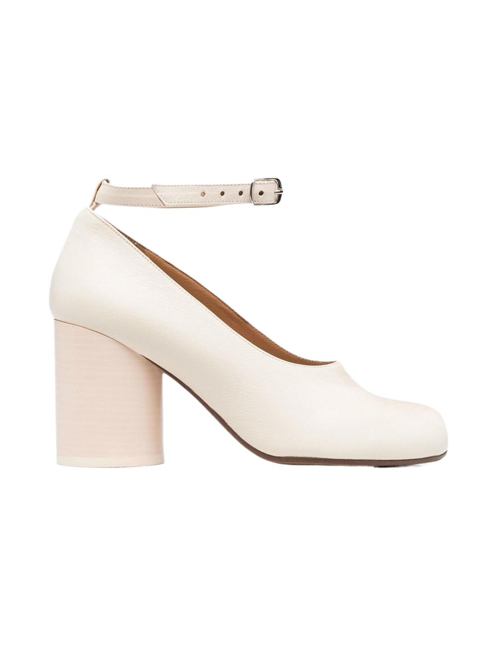 TABI ANKLE STRAP PUMPS WHITE