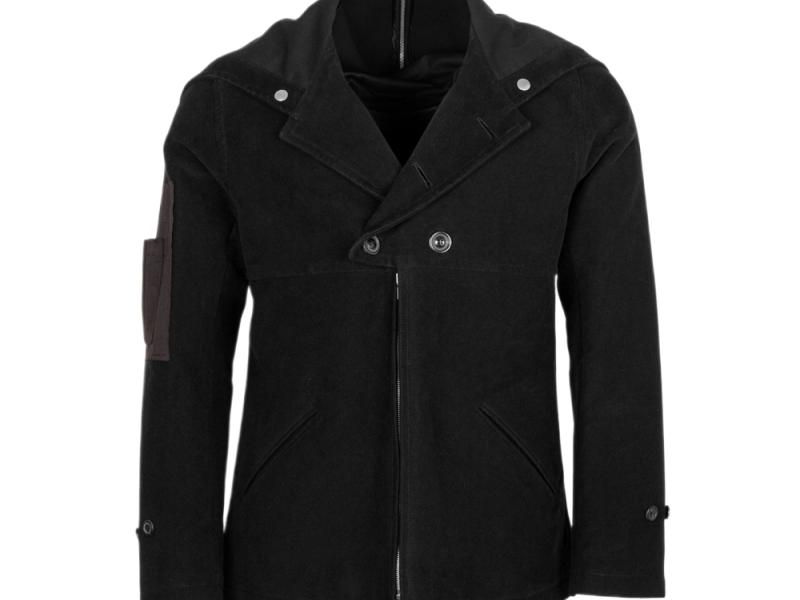 ZIP HOODED JACKET BLACK